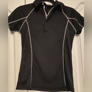 Women's Abacus Golf Black Short Sleeve Polo Shirt
